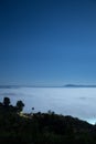 Fog in the morning with mountain at Khao Kho, Thailand Royalty Free Stock Photo