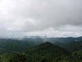 Fog in morning on the mountains Royalty Free Stock Photo