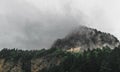 Panagia Sumela Monastery and misty mountains, Trabzon, Turkey