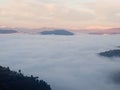 The fog over the city of Garhi Habib ullah Royalty Free Stock Photo