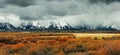 Fog Over the Grand Tetons Royalty Free Stock Photo