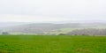 Mist over Ardennes hills landscape, Royalty Free Stock Photo