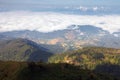 Fog over the mountain at Doi Inthanon national park, Thailand Royalty Free Stock Photo