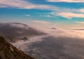 Fog over Pacific Coast Highway, Big Sur, California Royalty Free Stock Photo