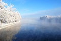 Fog over Vuoksi Royalty Free Stock Photo