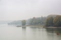 Fog on the river Danube Royalty Free Stock Photo