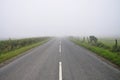 Fog, on the road, Southwest England Royalty Free Stock Photo