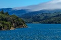 Crystal Springs Lake California summer afternoon  the fog rolling Royalty Free Stock Photo