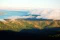 Fog rolls over the hills of Mt Tamalpais