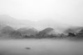 Fog scene in little dongjiang river