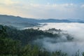 Fog sea in the hill Royalty Free Stock Photo