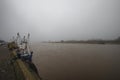 Fog settling over the River Great Ouse in Kings Lynn, Norfolk Royalty Free Stock Photo