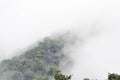 fog and sky ,cloud ,tree and mountain Royalty Free Stock Photo