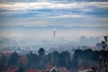 Fog, smog and smoke in Air pollution - Valjevo, West Serbia, Europe