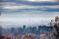 Fog, smog and smoke in Air pollution - Valjevo, West Serbia, Europe