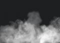 Fog or smoke isolated transparent special effect. White vector cloudiness, mist or smog background.