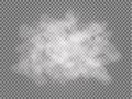 Fog or smoke isolated transparent special effect. White vector cloudiness, mist or smog background. Vector illustration Royalty Free Stock Photo