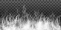 Fog or smoke isolated transparent special effect. White vector cloudiness, mist or smog background. PNG.