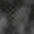 Fog or smoke transparent special effect on dark checkered background misty backdrop vector illustration