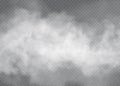 Fog Or Smoke Transparent Special Effect. White Cloudiness, Mist Or Smog Background. Vector Illustration