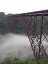 Fog under bridge Royalty Free Stock Photo