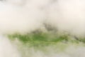 Fog in valley over Schladming, Dachstein Mountains, Alps, Austria Royalty Free Stock Photo