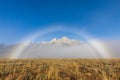 Fogbow in fall in the Tetons Royalty Free Stock Photo