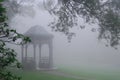 fogged Chinese pavilion Royalty Free Stock Photo