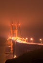 Fogged in Golden Gate Bridge Royalty Free Stock Photo