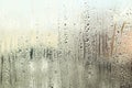 Fogged up glass with many drops, close up Royalty Free Stock Photo