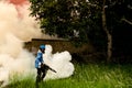 Fogging to kill mosquitoes Royalty Free Stock Photo