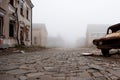 Foggy Abandoned Street AI Generated Royalty Free Stock Photo