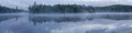 Foggy Adirondacks Lake Panorama
