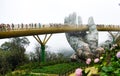 A foggy afternoon at The Golden Bridge of Bana Hills, Vietnam