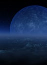 Foggy Alien Planet Royalty Free Stock Photo