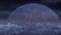 Foggy Alien Planet Royalty Free Stock Photo