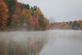 Foggy autumn morning Royalty Free Stock Photo