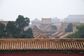 Decorative roofs of ancient pavilions in Forbidden City in Beijing, China. Royalty Free Stock Photo