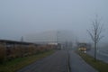 A foggy day in Denmark, Viborg on December 2016 Royalty Free Stock Photo