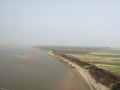 Foggy day farmland in the North of Huaihe River Royalty Free Stock Photo