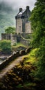 Foggy Day In Scotland: Captivating Castle Stock Images