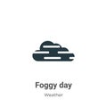 Foggy day vector icon on white background. Flat vector foggy day icon symbol sign from modern weather collection for mobile Royalty Free Stock Photo