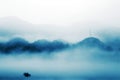 The Foggy Fairyland on Dongjiang River Royalty Free Stock Photo