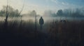 Foggy Field: A Romanticized Depiction Of Midwest Gothic Wilderness