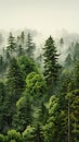 The Foggy Forest of Oregon Royalty Free Stock Photo