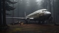 Foggy Forest A Photorealistic Portrait Of An Abandoned Airplane