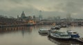 Foggy,grey morning in London. Royalty Free Stock Photo
