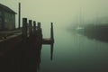 Foggy Harbor Abstraction