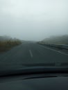 Foggy highway clouds Royalty Free Stock Photo