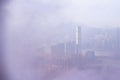 Foggy Hong Kong Cityscape